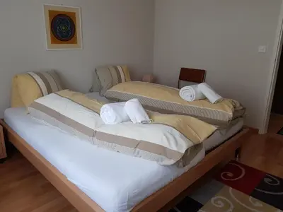Ein Bett oder Betten in einem Zimmer der Unterkunft Haus Marmotta