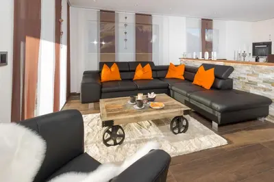 Ein Sitzbereich in der Unterkunft Milleggapark Casa Mia