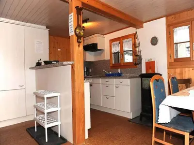 Küche/Küchenzeile in der Unterkunft wooden chalet in Betten near the Aletsch Arena