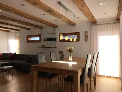 Ein Sitzbereich in der Unterkunft Ferienwohnung Ursis Stall