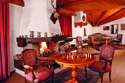Ein Sitzbereich in der Unterkunft Hotel Gletschergarten