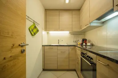 Küche/Küchenzeile in der Unterkunft Apartment Riffelberg