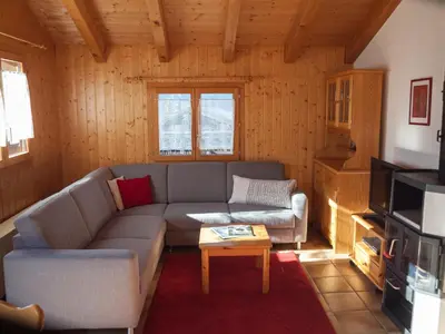Ein Sitzbereich in der Unterkunft Chalet Skilift
