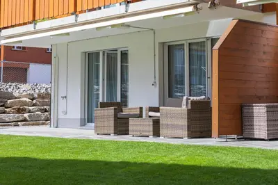 Ein Sitzbereich in der Unterkunft Mönch Apartment - Aare Jungfrau AG