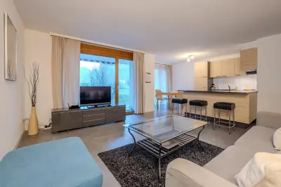 Küche/Küchenzeile in der Unterkunft Chalet Apartments Iseltwald