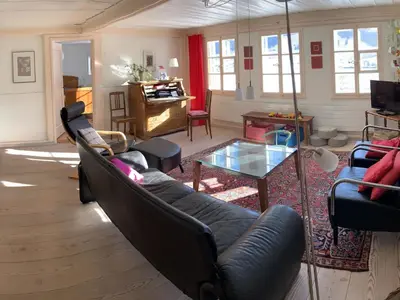 Ein Sitzbereich in der Unterkunft Apartment Obegghuus by Interhome