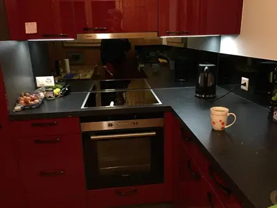 Küche/Küchenzeile in der Unterkunft Ferienwohnung im Chalet Firn - OG