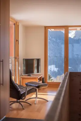 Ein allgemeiner Bergblick oder ein Berglick von der Ferienwohnung aus
