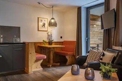 Ein Sitzbereich in der Unterkunft 22 Summits Apartments