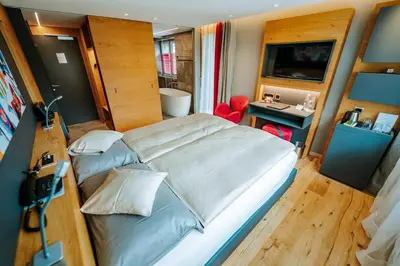 Ein Bett oder Betten in einem Zimmer der Unterkunft Hotel Eden Wellness