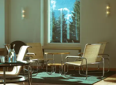 Ein Sitzbereich in der Unterkunft Hotel Alpenruhe - Vintage Design Hotel