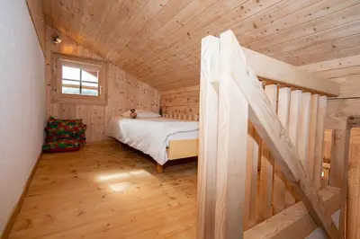 Ein Bett oder Betten in einem Zimmer der Unterkunft Hotel de Moiry Supérieur