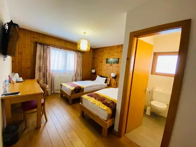 Ein Bett oder Betten in einem Zimmer der Unterkunft Qi-Lin Hotel Restaurant