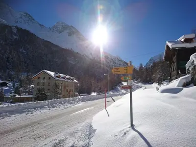 Aiguille de La Tza im Winter