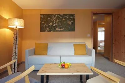 Ein Sitzbereich in der Unterkunft Chalet Annelis Apartments