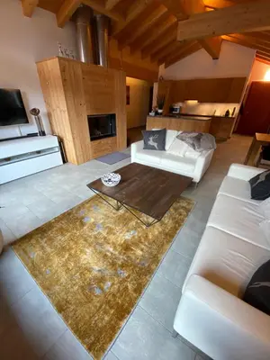 Ein Sitzbereich in der Unterkunft Chalet Conthey
