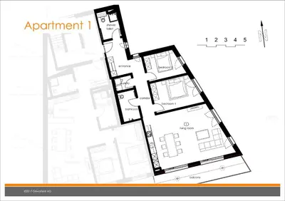 Grundriss der Unterkunft Apartment Flüehblüemli - GRIWA RENT AG