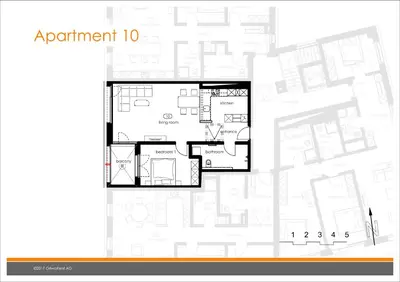 Grundriss der Unterkunft Apartment Arnika - GRIWA RENT AG