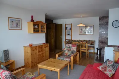 Ein Sitzbereich in der Unterkunft Immeuble La Maya