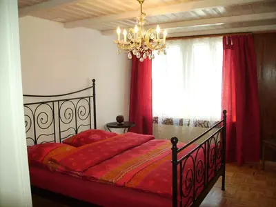 Ein Bett oder Betten in einem Zimmer der Unterkunft Mountain-Panorama