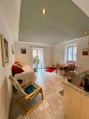 Ein Sitzbereich in der Unterkunft Cà dal Gascia