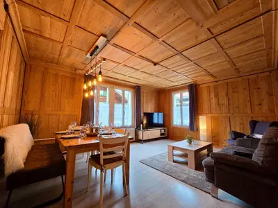 Ein Sitzbereich in der Unterkunft Mountain Holiday