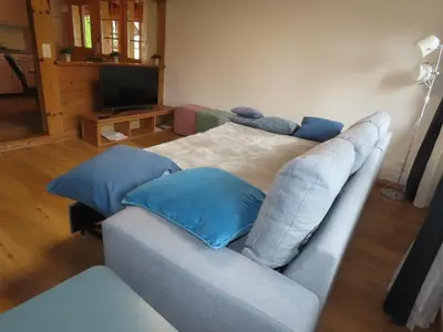 TV/Unterhaltungsangebot in der Unterkunft Holzhaus bei Interlaken