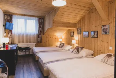 Ein Bett oder Betten in einem Zimmer der Unterkunft Pointe de Zinal