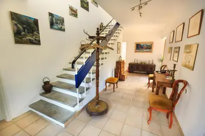 Ein Sitzbereich in der Unterkunft Villa delle Palme
