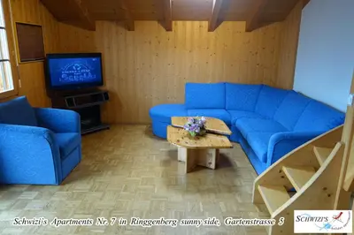 Ein Sitzbereich in der Unterkunft Schwizi's Apartments