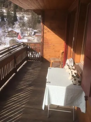 Ein Balkon oder eine Terrasse in der Unterkunft Alpen-Sonne
