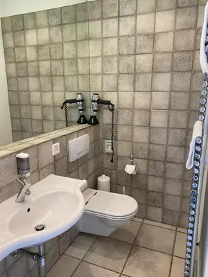 Ein Badezimmer in der Unterkunft Ristorante della Stazione da YanElo