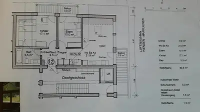 Grundriss der Unterkunft Chalet Belmont Penthouse
