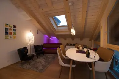 Ein Sitzbereich in der Unterkunft Chalet Belmont Penthouse