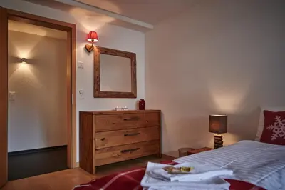 Ein Bett oder Betten in einem Zimmer der Unterkunft Chalet Sole
