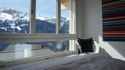 Ein allgemeiner Bergblick oder ein Berglick von der Ferienwohnung aus