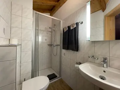 Ein Badezimmer in der Unterkunft Laubrinus