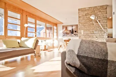 Ein Sitzbereich in der Unterkunft Apartment Matterhorn - GRIWA RENT AG