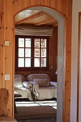 Ein Bett oder Betten in einem Zimmer der Unterkunft Magnifique chalet pour 10 personnes à Vercorin