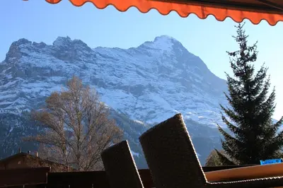 Ein allgemeiner Bergblick oder ein Berglick von der Ferienwohnung aus