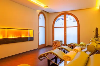 Ein Sitzbereich in der Unterkunft Arcade Apartments & Spa