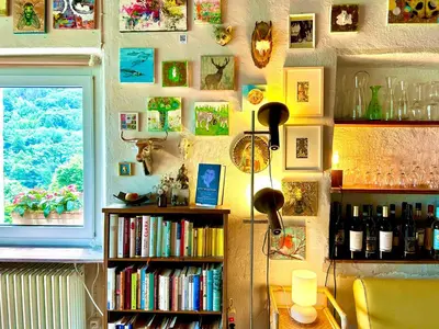 Die Bibliothek im Bed & Breakfast
