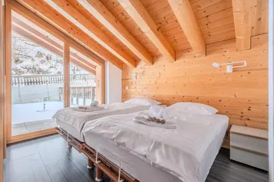 Ein Bett oder Betten in einem Zimmer der Unterkunft Ski Paradise SP 012 - MOUNTAIN apartment 8 pers