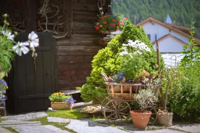 Ein Garten an der Unterkunft Hotel Romantica