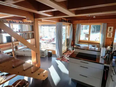 Ein Sitzbereich in der Unterkunft Apartment Weidli- Chalet by Interhome