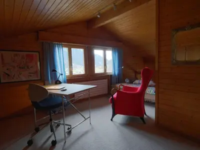 Ein Sitzbereich in der Unterkunft Apartment Weidli- Chalet by Interhome