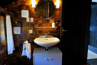 Ein Badezimmer in der Unterkunft Rustico Storelli