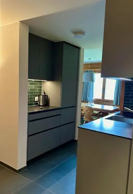 Küche/Küchenzeile in der Unterkunft Alpenchalet Trutmundi undri