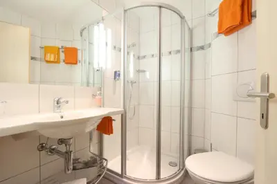 Ein Badezimmer in der Unterkunft Appartements Feehof