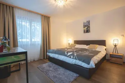 Ein Bett oder Betten in einem Zimmer der Unterkunft Chalet Talisman